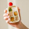 6 Compartments Ice Cube Maker, Ice Cube Mold with Sealed Flip Cover, Easy Demolding Food Grade Stackable Design Ice Tray