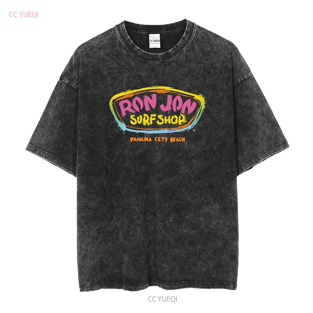 Ron Jon Surf Shop Panama City Beach Maglietta Uomo Taglia Piccola Manica Lunga Vintage Lavata Leggermente Stile Top Per Uso Quotidiano