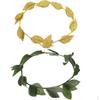 2x Gold Roman Greek Goddess Laurel Wreath Costume Party