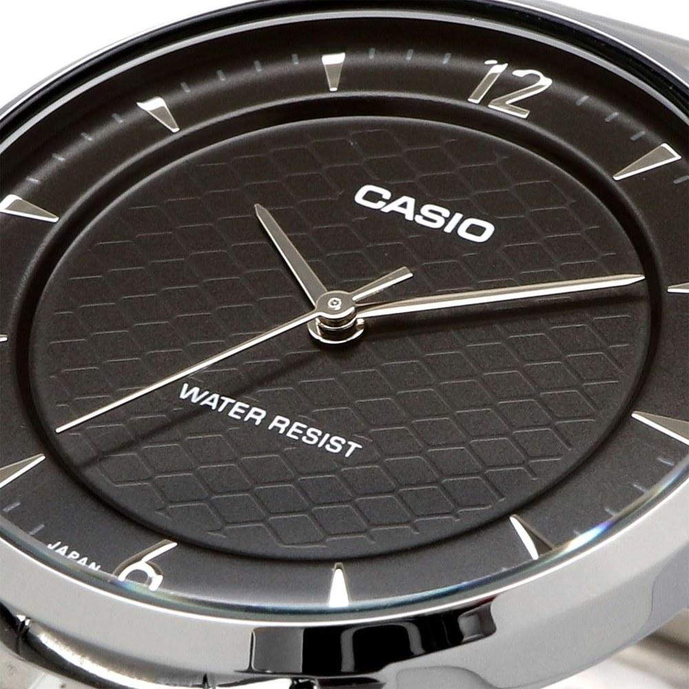 Casio Analog Quartz Ladies Wristwatch LTP-VT04D-1A Black Metal Band