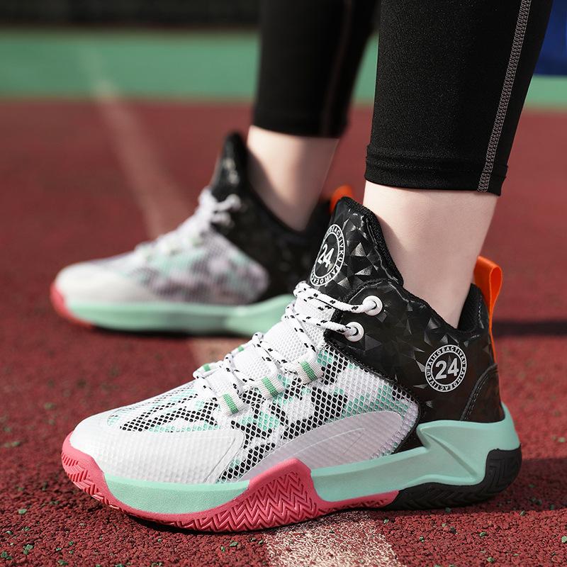 

Весенние и летние новые баскетбольные кроссовки сетчатые дышащие детские тренировочные кроссовки для детей среднего и старшего возраста спортивная обувь для бега ученические кроссовки 31