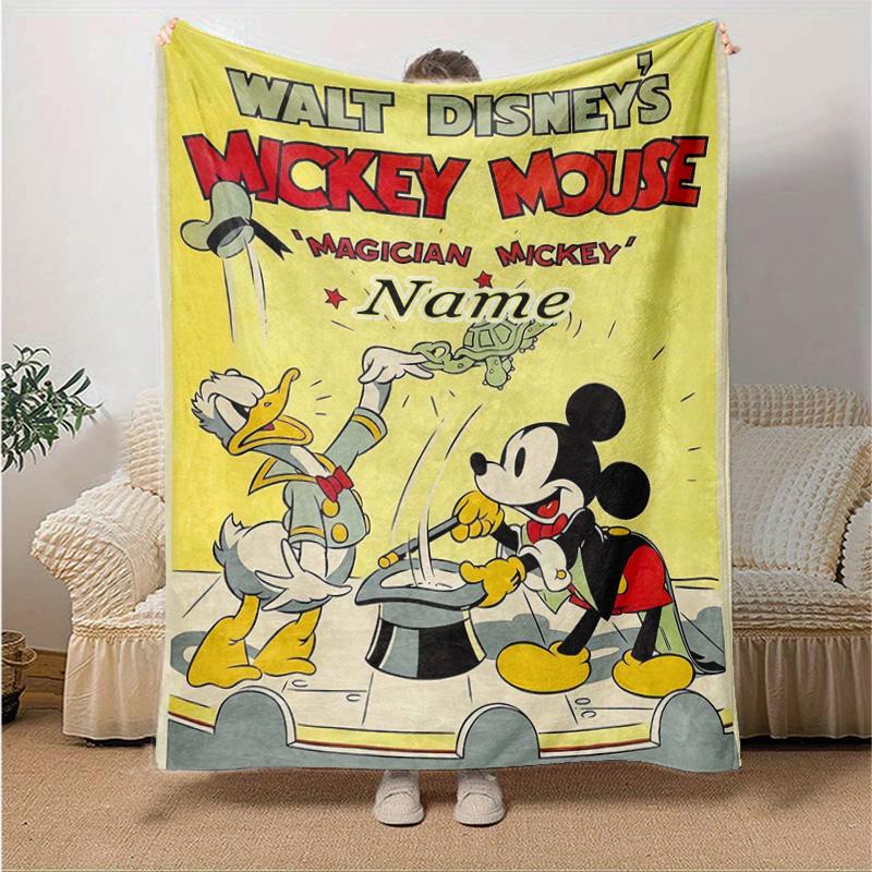 Custom 1pc Minnie Mouse Adventure Blanket, Soft And Comfortable Blanket, Casual Warm, Camping Travel Blanket, Birthday Gift Q910143