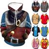 Roblox 3d Game Hoodie Hooded Pullover Sweatshirt Jacket Coat Sweater Tops Casual