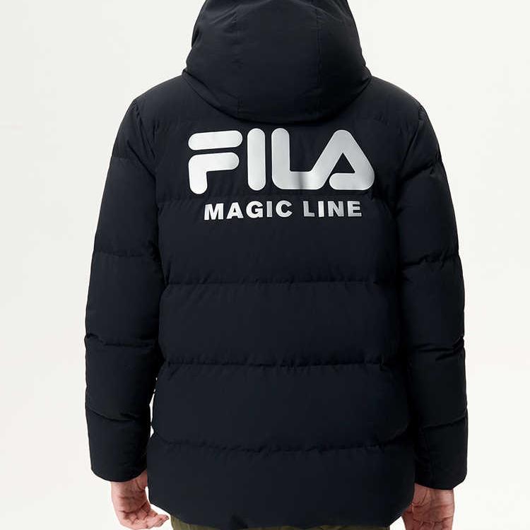 New FILA Sports Life Collection Down Jacket Winter Men's Jet Black F11M149901F-BK