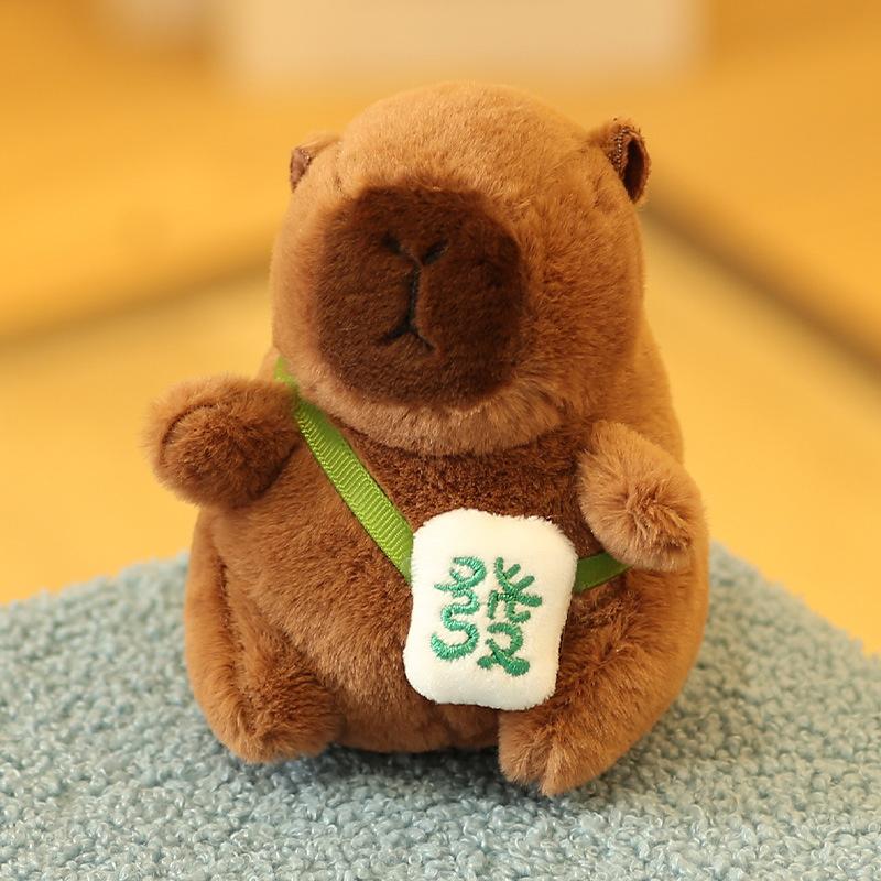 Cute Ugly Capybara Plush Keychain Kawaii Water Hog Doll Bag Pendant Charm Gift