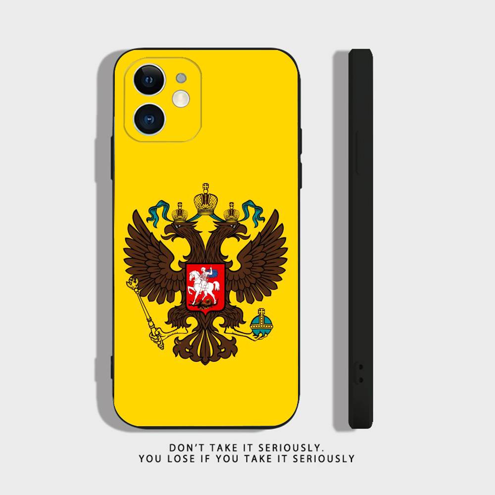 

Флаг России национальный герб Для iPhone 17,16,15,14,13,12,11,Pro,X,XS,Max,XR,Plus,Mini Силиконовый чехол для телефона Черный Ударопрочный ТПУ iPhone16PRO