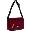 Supreme Velvet Small Messenger Bag Red Leopard