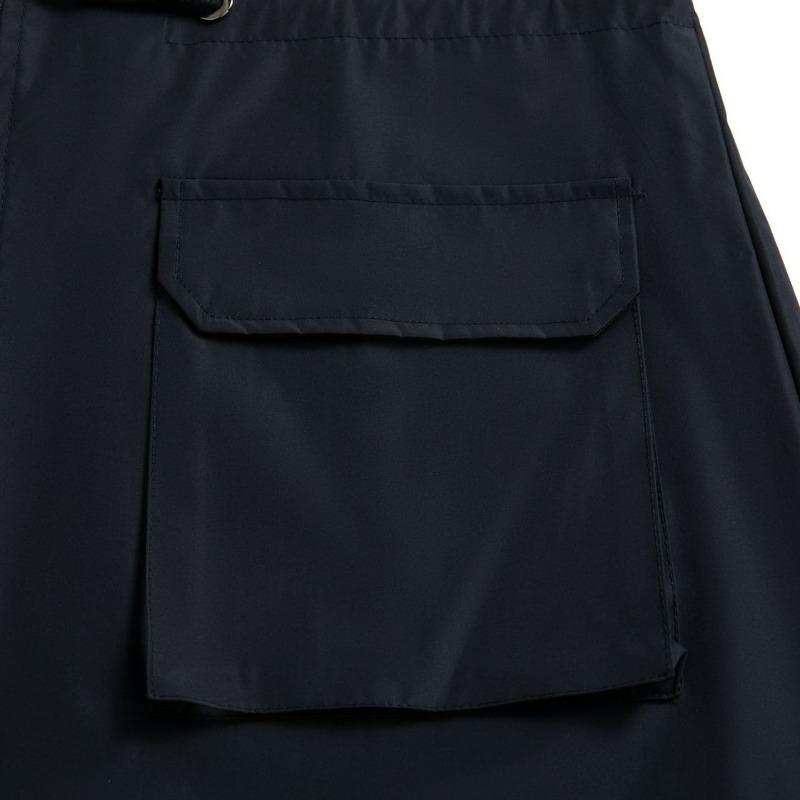 BITCED Spring/Fall Long-Sleeve Casual Trench Coat for Women Water-Resistant Hooded Solid-Color Top Striped Lining Straight-Cut Jacket