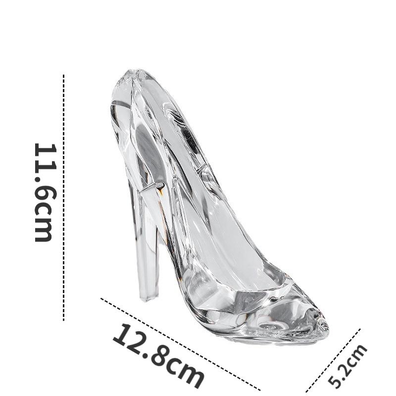 

Домашний декор, прозрачные акриловые туфли Золушки с кристаллами, свадебные романтические подарки, украшение для рабочего стола