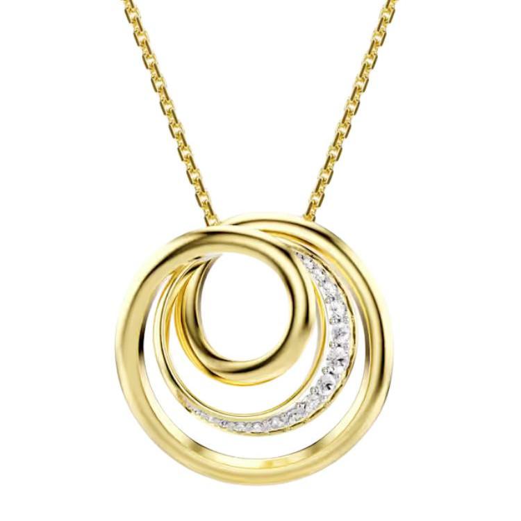 Swarovski Hyperbola Spiral Profile Design Necklace Unisex necklace White 5740410 Box (Random Color)