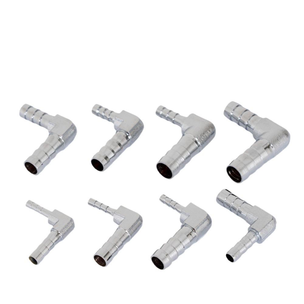 Straight Elbow 90 Degree Reducer 4 6 8 10 12 14 16 19 25mm Hose Barb Tail Chrome Plated Brass Pipe Fitting Connector