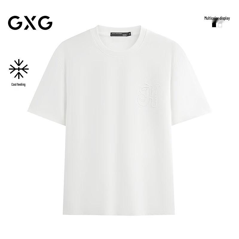 GXG Men's Cooling Letter Print Loose Fit Round Neck T-Shirt