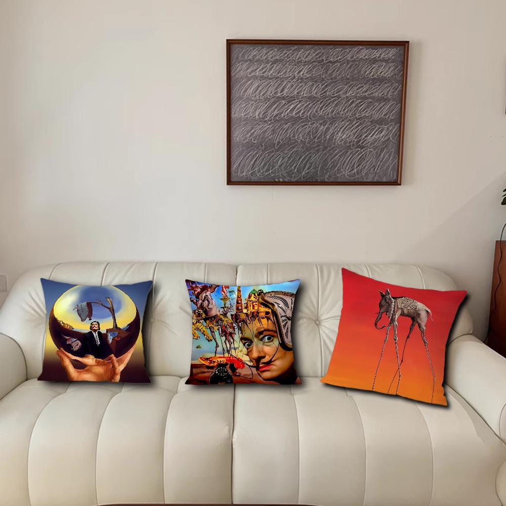Art Salvador Dali paintings cushion For Bedroom Car Coffee Shop Room Soft and Living Room Sofa Decorative Pillow Cover Case
