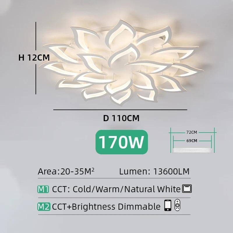 Modern LED Ceiling Light fixture Flower Design chandelier Dimmable Home Lighting Kitchen Living room Bedroom Ceiling Lamp lustre