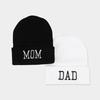 Autumn and Winter Fashion DAD MOM Embroidered Knitted Hat, Hot-selling Personalized Mom and Dad Wool Warm Hat