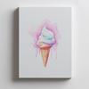 Tęczowe Lody Tęczowe Lody, 50X70 Cm, Bez Ramy, Płótno Premium Na Blejtramie