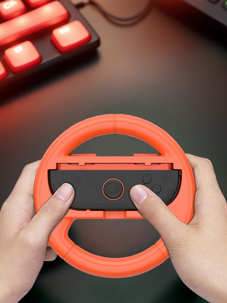 2 Pack Gaming Racing Steering Wheel Controller Handle Holder for Nintendo Switch2 Joy-Con Controllers
