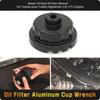 Cup Wrench for Removing Oil Filter Caps, 64mm Flute, Fits 2.5L to 5.7L Engines,