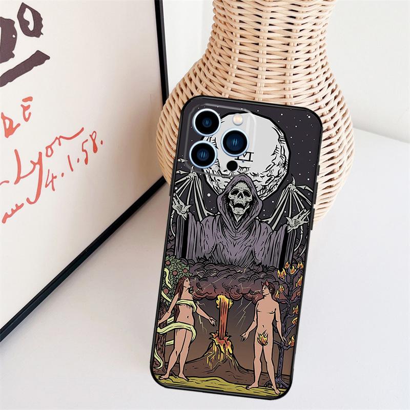 Occult Witchcraft Moon Gothic Witch Phone Case For iPhone 16 Pro Max 15 14 13 11 12 17 Pro Max mini 15 16 Plus 16e 17 Air Cover
