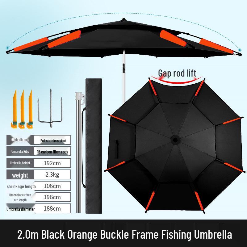Large Outdoor Fishing Umbrella: Rainproof, Sunshade, Folding, Thickened, UV Protection