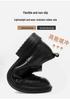 Men's British Style Cowhide Lace-up Leather Dress Shoes - Large Size, Thick Sole for Business