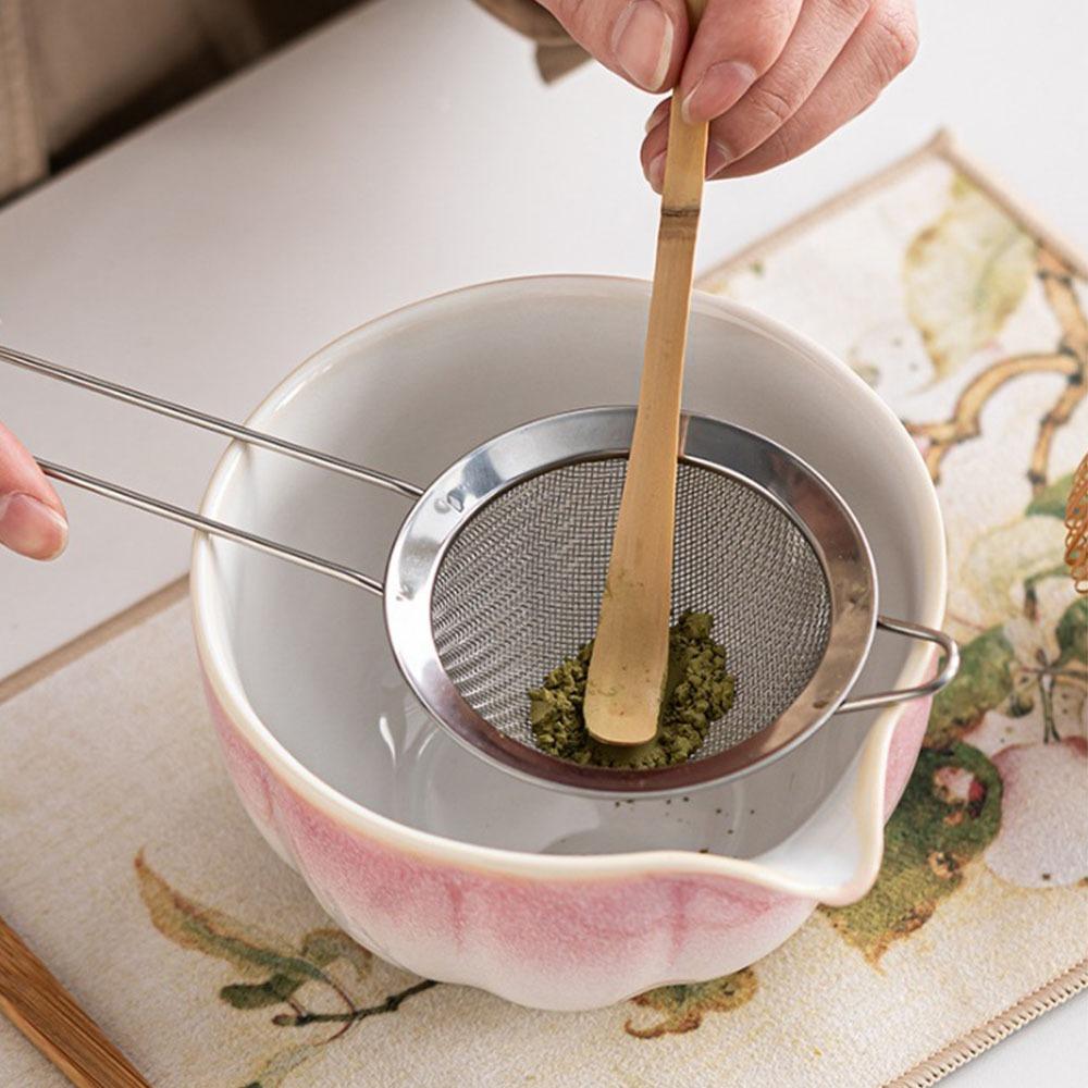 2PCS Ceramic Matcha Bowl Smooth Large Capacity Matcha Whisk Stand High Temperature Resistant Tea Salad Soup Bowl