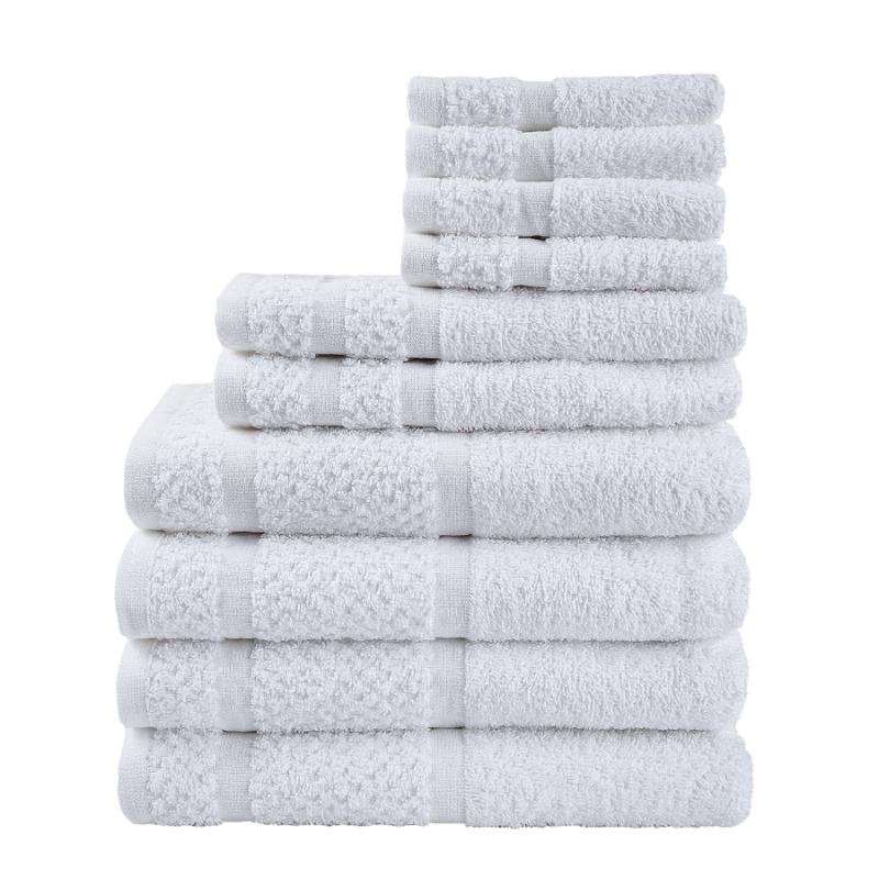 

10 Piece Towel Set with Upgraded Softness & Durability, Grey 1pc светло-серый