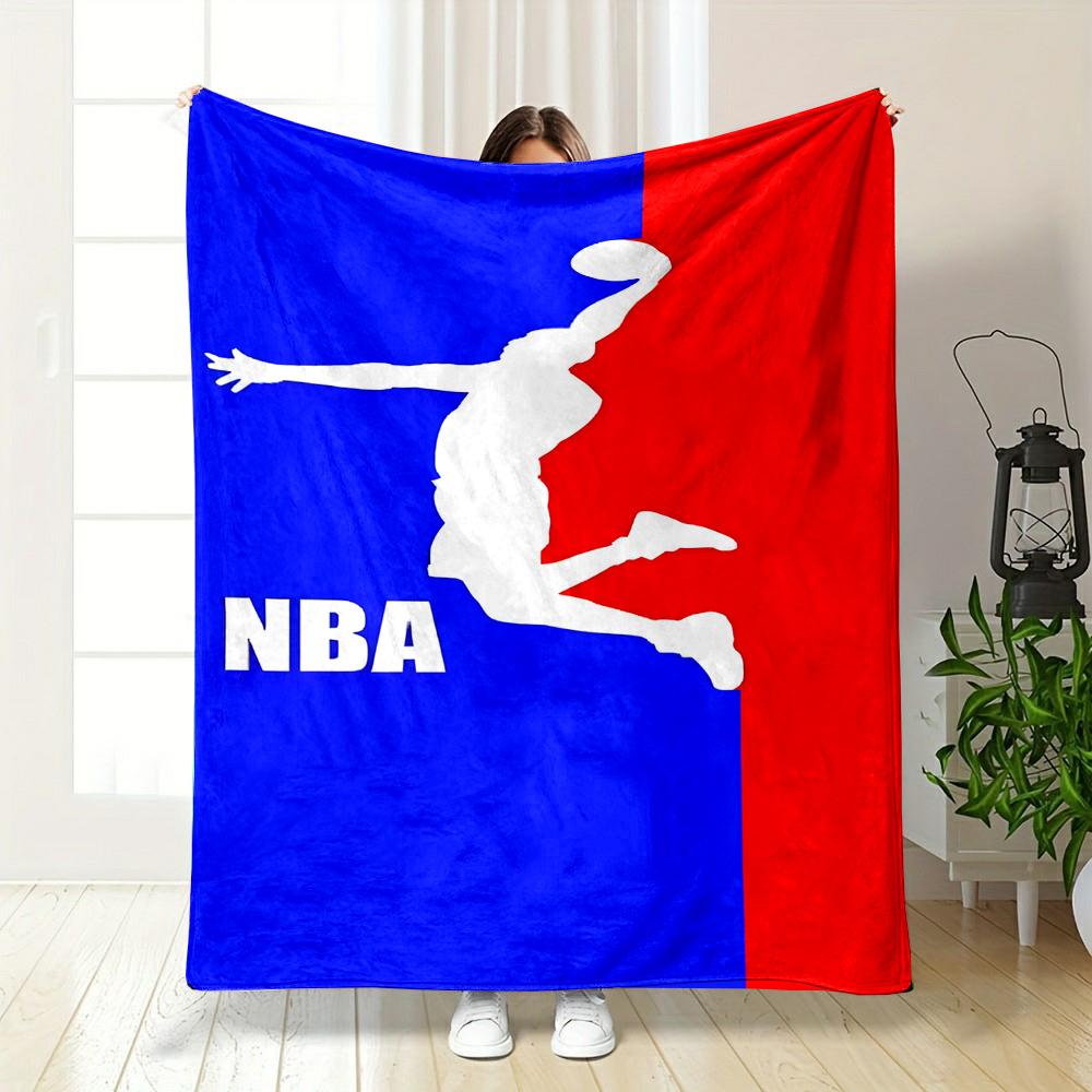 Basketball Dunking Silhouette Blanket Patterned flannel blanket perfect for the bedroom living room, sofa, or a little nap