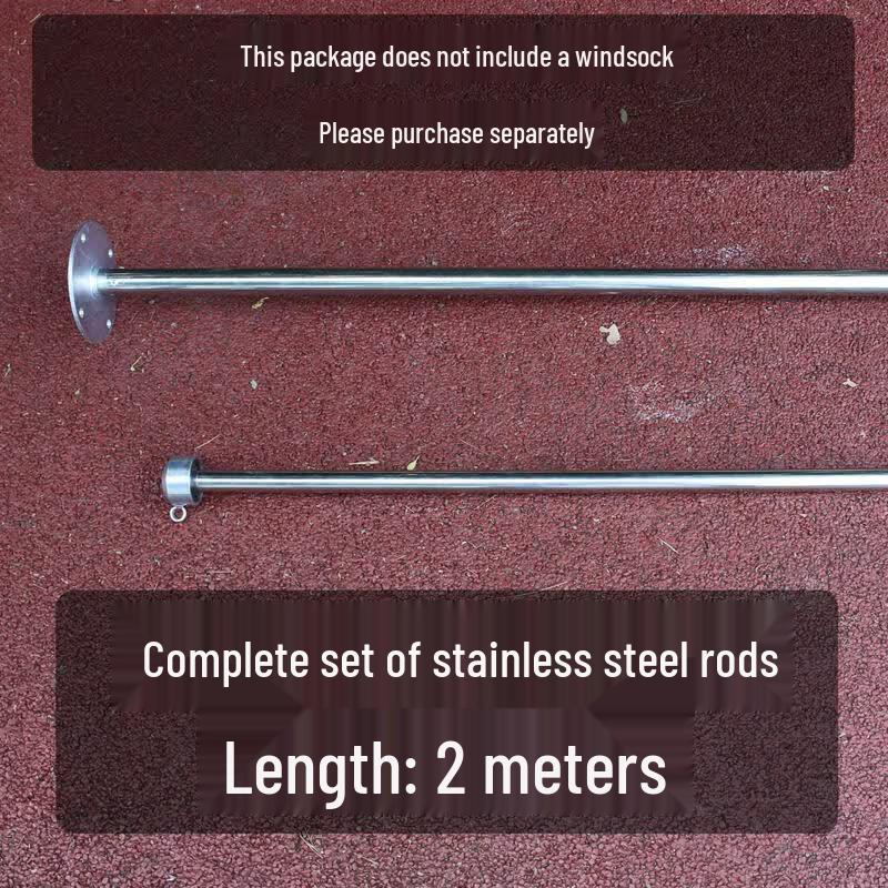 Stainless Steel Luminous Rooftop Weathervane & Windsock Kit