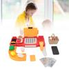 Cash Register Toy for Kids with Checkout Scanner Play Food Set Play Calculator Credit Card Rder Voice Broadcast Pretend Cash Register