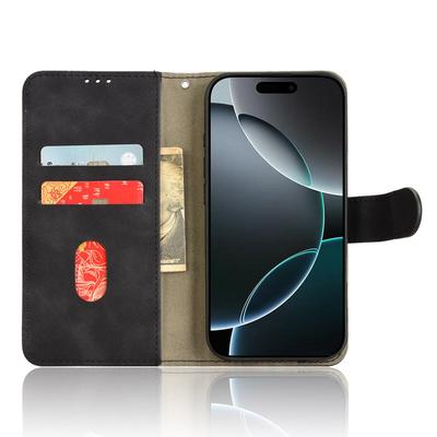 Dla iPhone 16 Pro Skórzane Etui Skóropodobne Odporne na Upadki Portfel Pokrowiec Flip