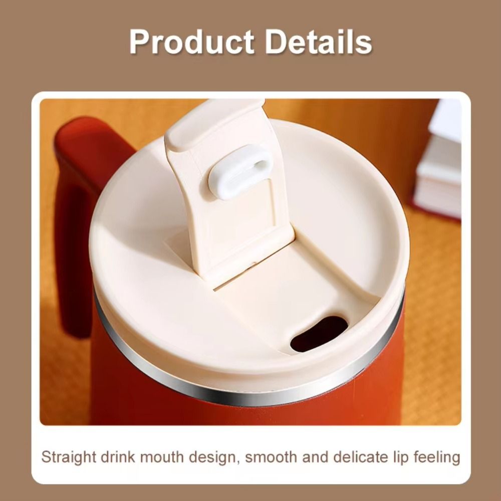 Double-layer Cold Water Drinks Tumbler Non-Slip Handle Thermal Mug Thermos Water Bottle  Outdoor
