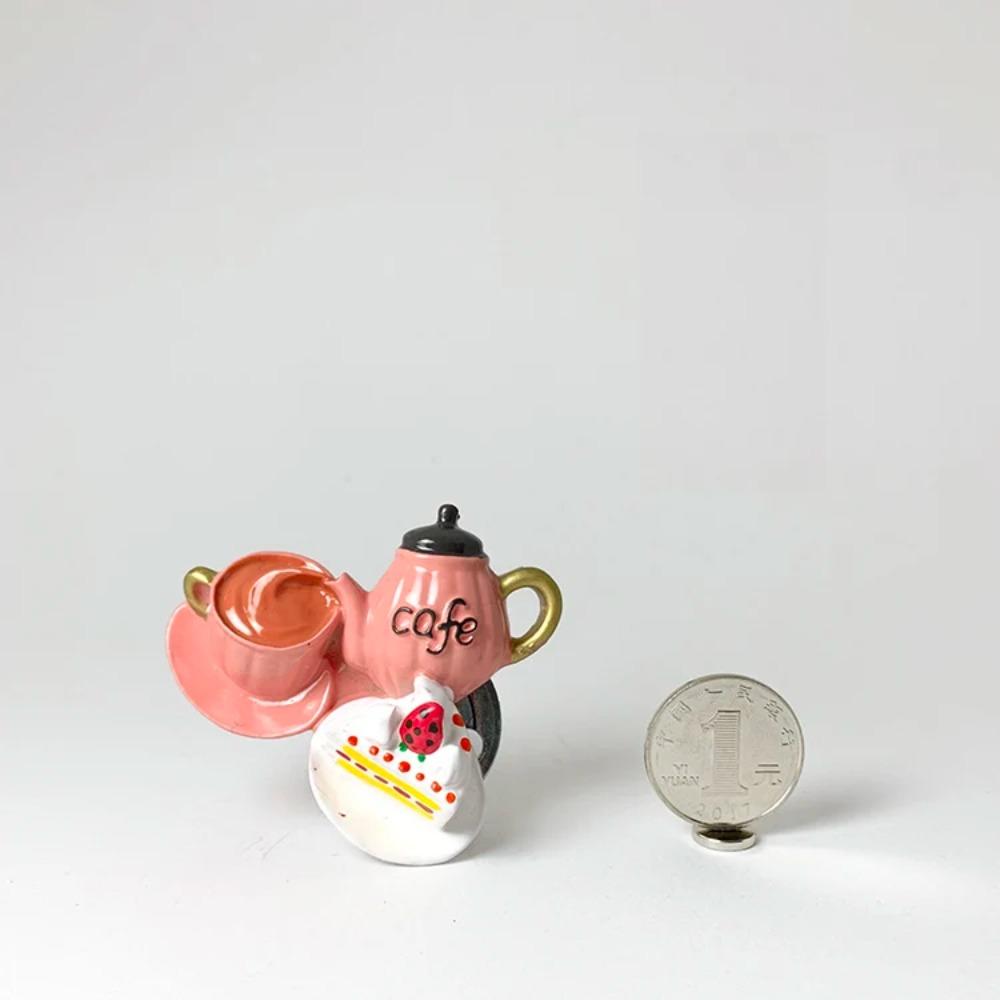 Teekanne Tee 3D Kühlschrankmagnete Kuchen Keks magnetische Kühlschrankpaste Kinder Früherziehung Magnetpaste Heimdekoration