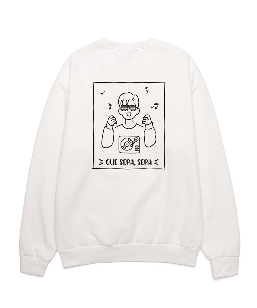 VANNWORKS Que Sera Sera Man Ver Oversized Sweatshirt (Vls0006) White (B Type)