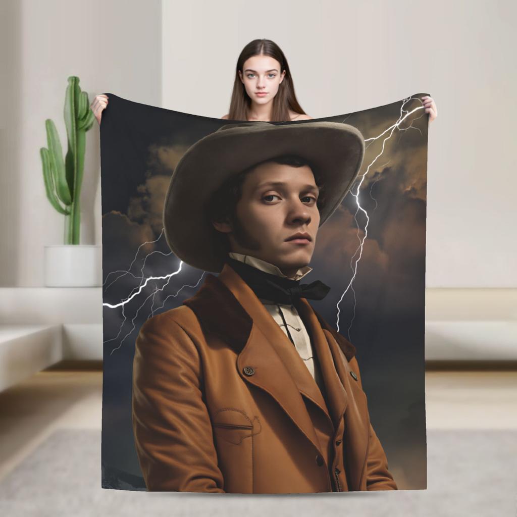 Frankenstein Movie 2025 (1) Flannel Blanket  Warm Throw Blanket for Couch Chair Decorative Fluffy Bedspread Sofa Bed Cover