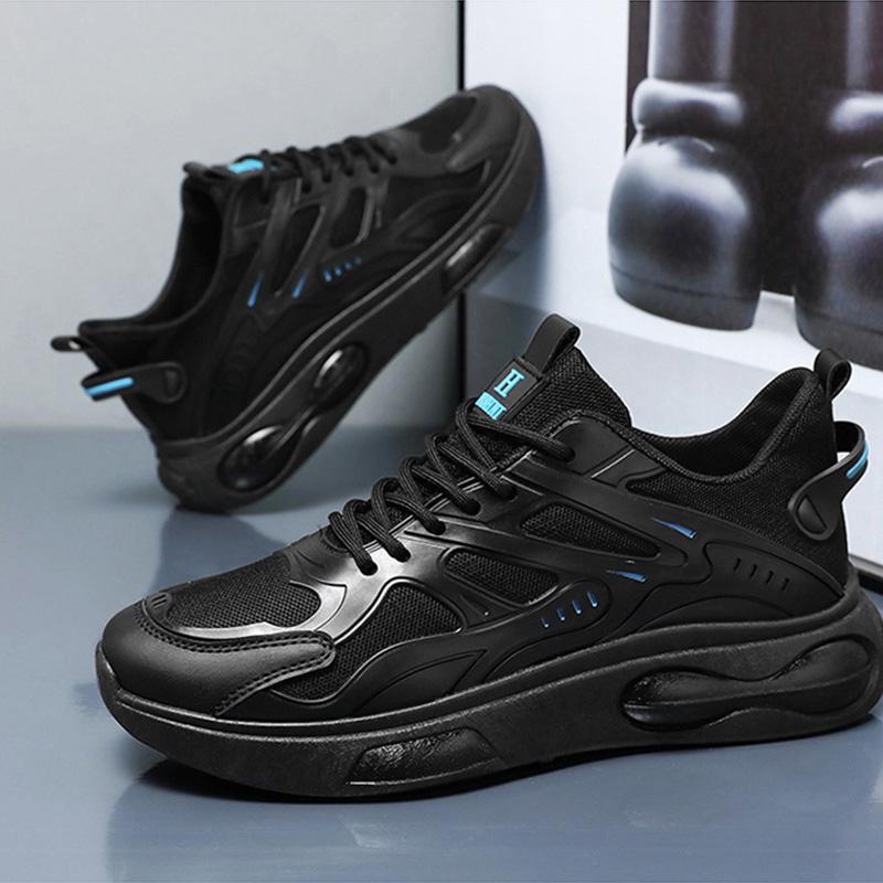 Autumn Men'S Shoes New Permeable Shoes Men'S Fashion All Match Thick Sole Non-Slip Sports Shoes Casual Daddy Shoes