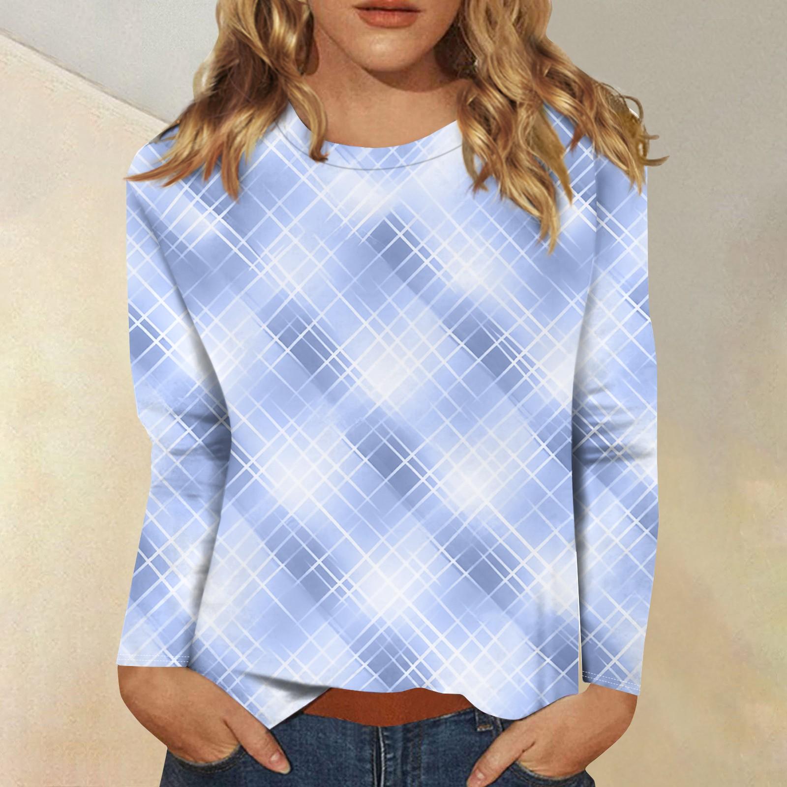 

Женская модная повседневная футболка с круглым вырезом и длинным рукавом с принтом, топ XXXXXL белый