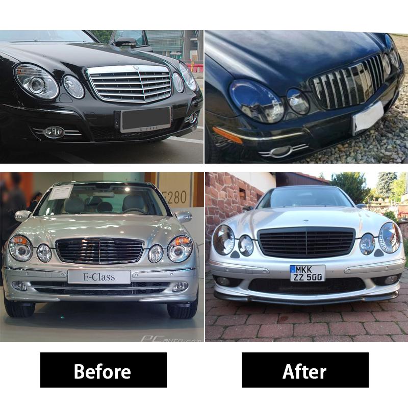 Grila bara fata GT Panamericana pentru Mercedes Clasa E W211 S211 E200 E230 E240 E270 E280 E320 E350 E420 E400 E500 2003 - 2008