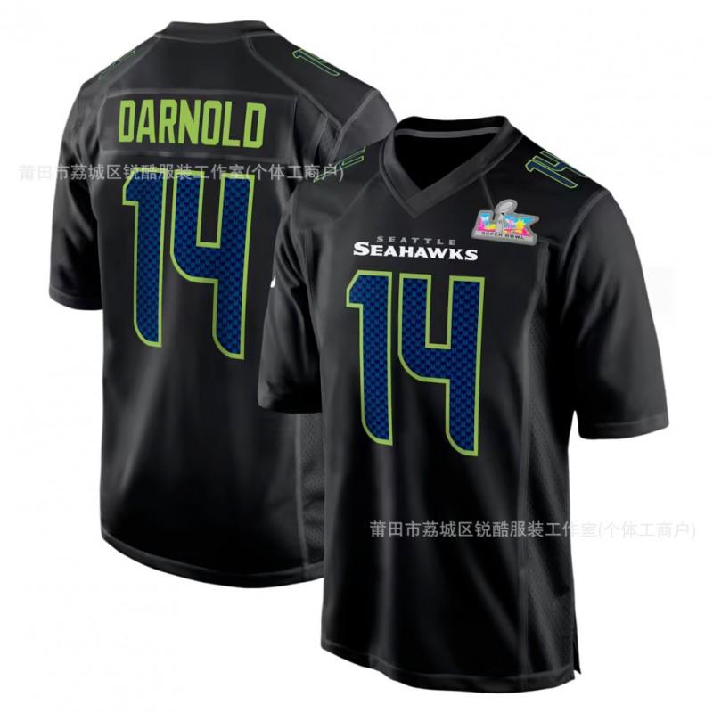 Seattle Seahawks NFL Fotbalový dres Unisex pro dospělé Sportovní oblečení Týmové fanouškovské oblečení Podzim Zima