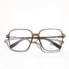 Large Frame Glasses Frame Men, Metal Titanium Frame Tr90 Can Be Matched With Myopia Frame Flat Mirror Women