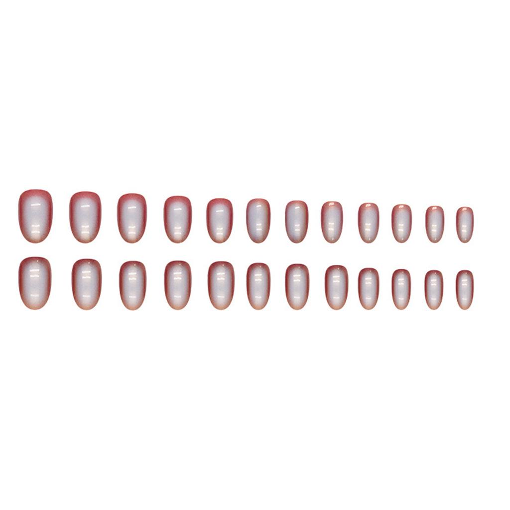 Aurora Short Round False Nail No Fading Long Lasting Resin False Nail for Lady Beauty Nail Makeup