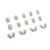 24 Pcs Cool In Autumn and Winter, Cold and Gray, Gradual Change of Color, Wearing Nail Magic Mirror Powder Butterfly Temperament Girl Nail Art