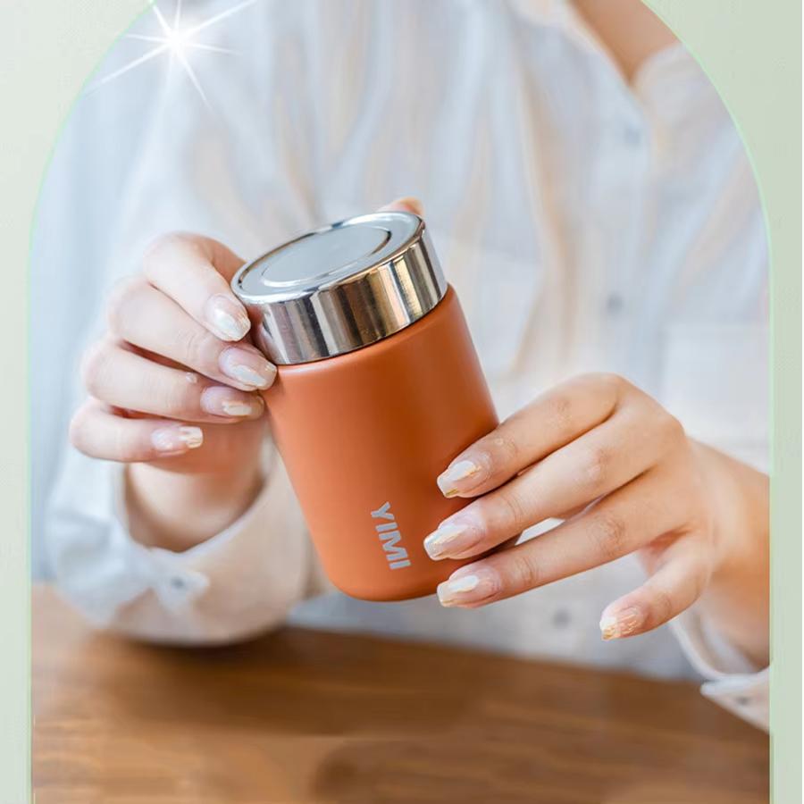1pcs 230ml Mini Stainless Steel Thermos Mug Compact Cute Portable Pocket Flask Coffee Household Kitchen Thermal Insulation Tools
