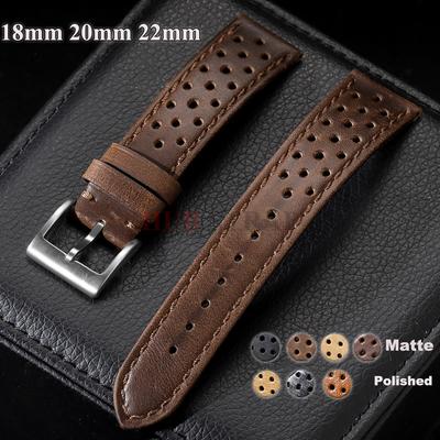 18mm 20mm 22mm Vintage Calfskin Strap Universal Cowhide WatchBand Breathable Bracelet for Men Women Sport Wristbelt Accessory