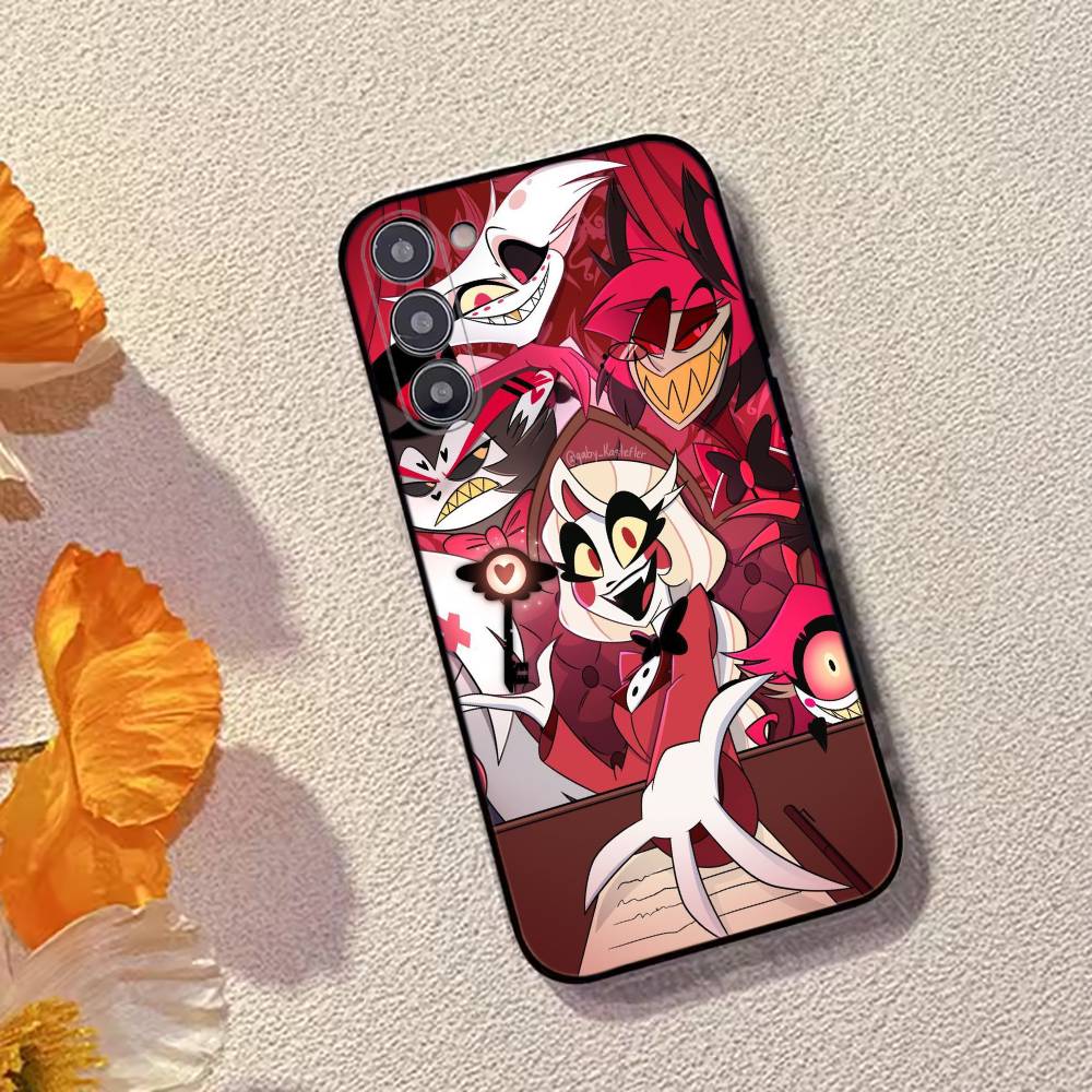H-Hazbins Hotels Hot Cartoon Phone Case For Samsung Galaxy A73,A72,A71,A70,A53,A52,A51,Others Soft Black Cover