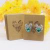 100 шт. Новая крафт-бумага для сережек 5x4 см Упаковочная карта для украшений ручной работы