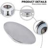 66mm Silver Chrome Basin Waste Pap-Up Sink-Plug Cap Click Clack Push-Button