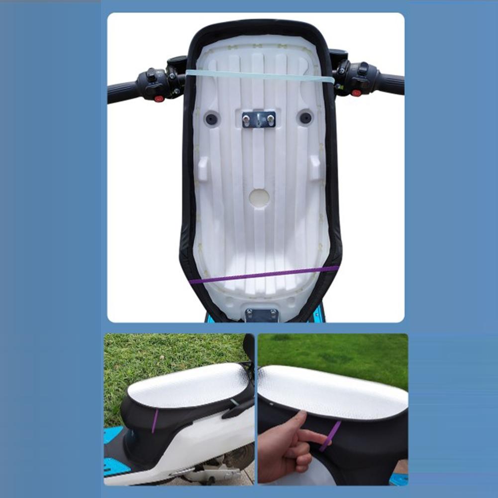 Aluminum Film Seat Cover Easy To Install Motorcycle Seat Cover Silver