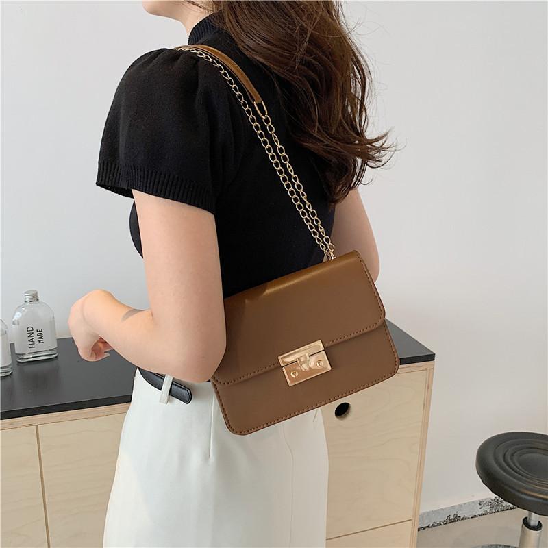 Tasche Damen 2024 neue Mode Retro Damentasche Nischendesign Kette kleine quadratische Tasche Damen Schulter Umhängetasche