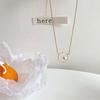 Geometric Pearl Necklace: Trendy 2025 Style for Women, Internet Celebrity Inspired, Simple Clavicle Chain